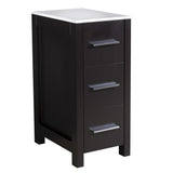 Fresca Torino 12-in x 28.13-in x 17.75-in Espresso Freestanding Linen Cabinet
