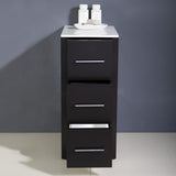 Fresca Torino 12-in x 28.13-in x 17.75-in Espresso Freestanding Linen Cabinet