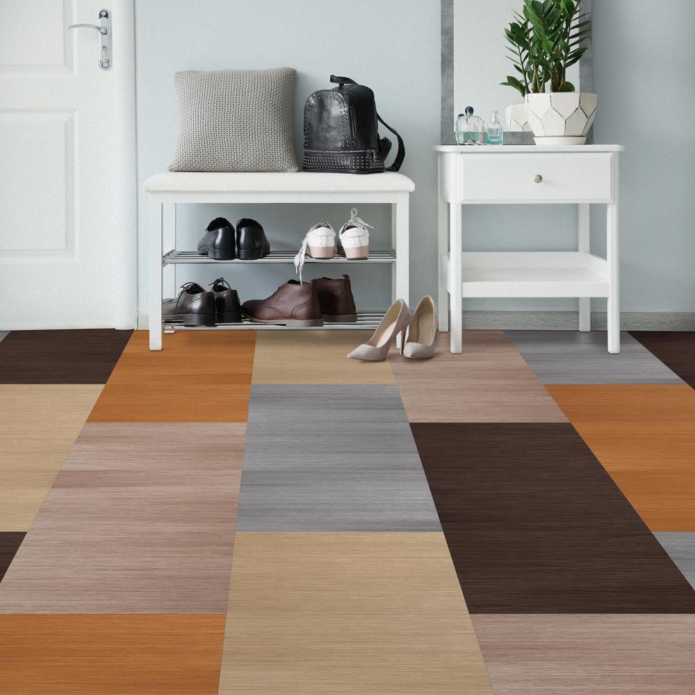 Perfection Floor Tile Sample – Classic Wood Collection Maple/Satin Water-Resistant Wood-Look Interlocking Vinyl Tile