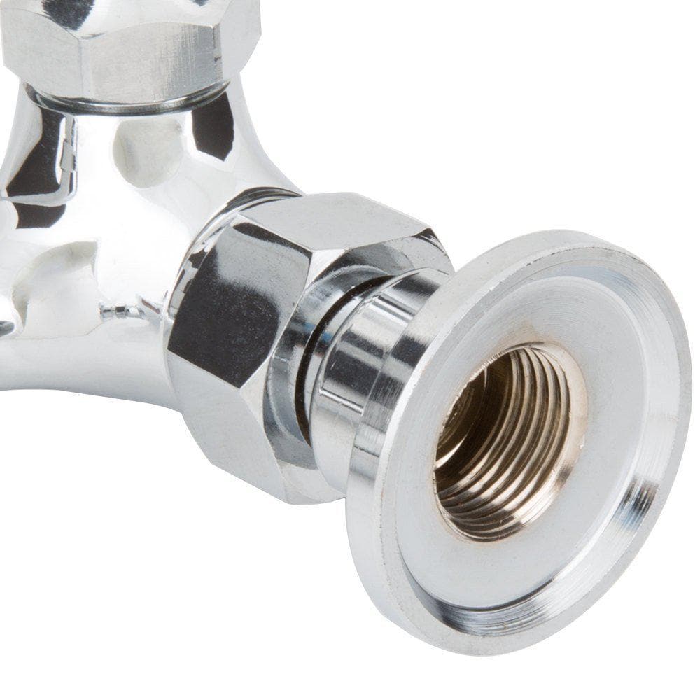 SABA Chrome 3-Handle Deck-Mount Utility Faucet with Pulldown Sprayer