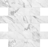 Satori Regent Carrara 10-in x 11-in Matte Porcelain Marble Look Mosaic Floor and Wall Tile (0.75-sq. ft/ Piece)