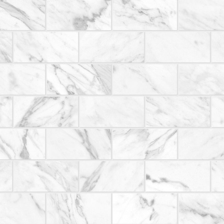 Satori Regent Carrara 10-in x 11-in Matte Porcelain Marble Look Mosaic Floor and Wall Tile (0.75-sq. ft/ Piece)