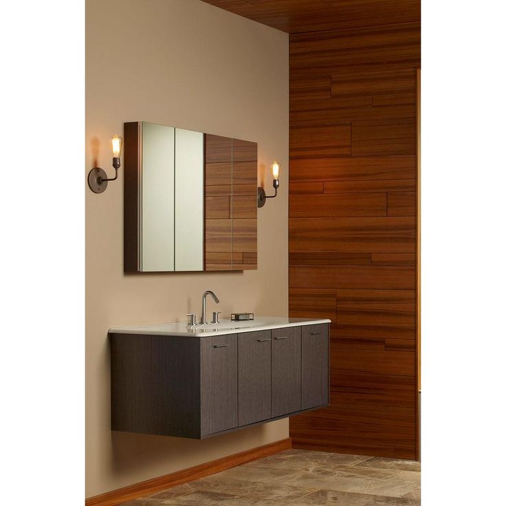 Verdera 40 in. W x 30 in. H Recessed Medicine Cabinet in Anodized Aluminum