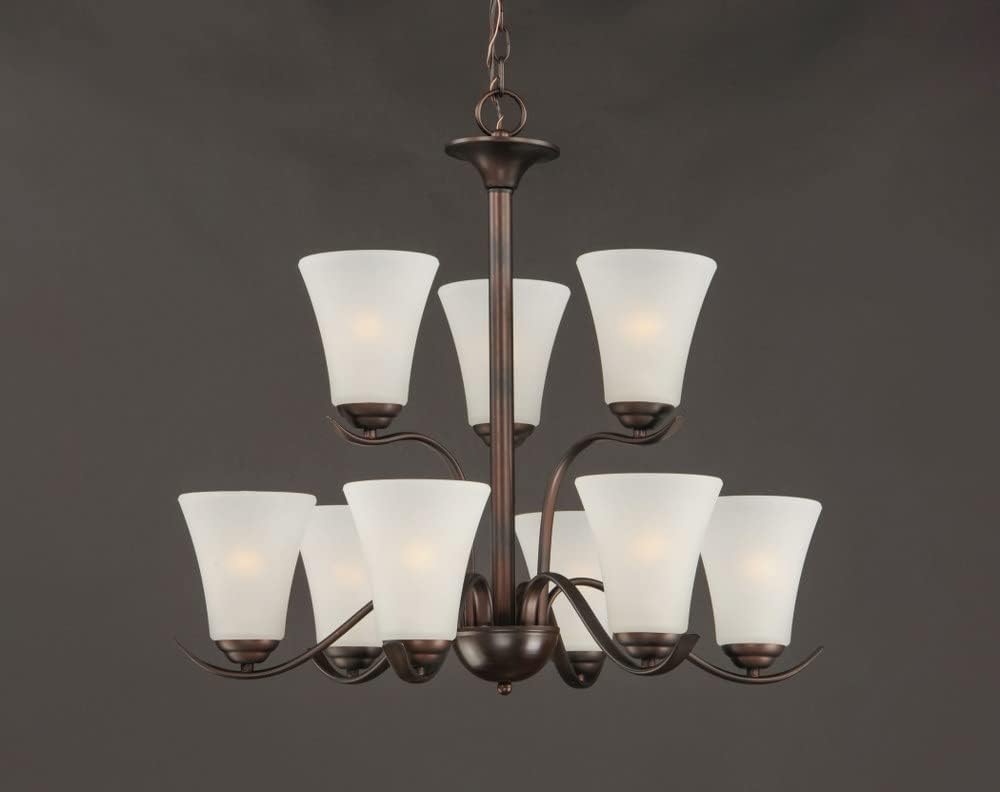 Maxim Lighting Vital 9-Light Chandelier, 26" W x 25" H, Satin Nickel