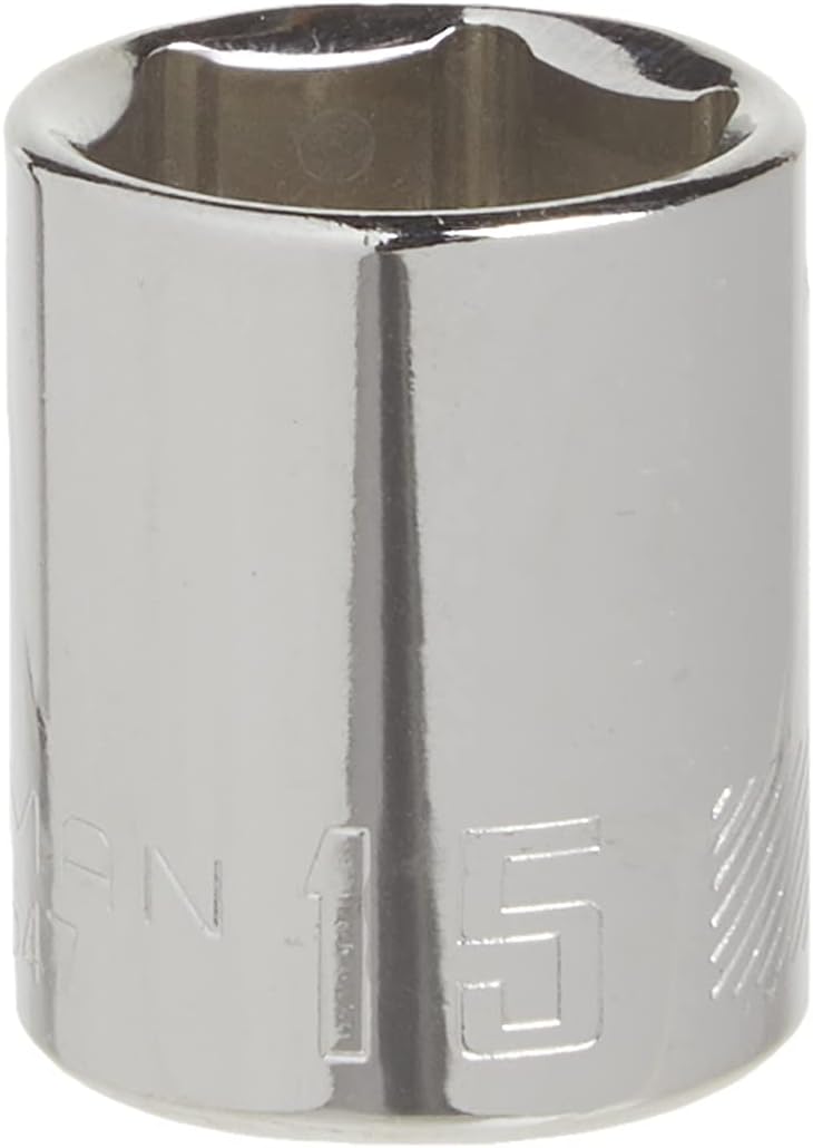 Craftsman 15mm Metric 6-Point Shallow Socket, 3/8-inch Drive