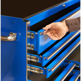 THD Series 72 in. 16-Drawer Roller Cabinet Tool Chest, Blue - Super Arbor