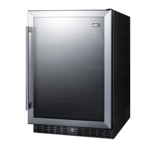 Summit Appliance 100-Can Capacity (5-cu ft) Commercial Glass Door/Black Cabinet Built-In/Freestanding Beverage Center