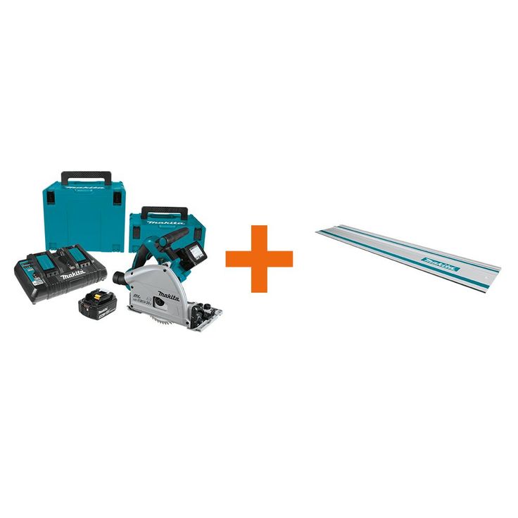 18-Volt X2 LXT Lithium-Ion (36V) Brushless 6-1/2 in. Plunge Circular Saw Kit 5.0Ah with bonus 39 in. Metal Guide Rail