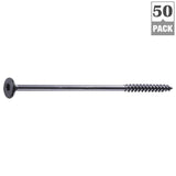 HeadLok 3/16 in. 6 in. Star Drive, Flat Head Heavy Duty Wood Deck Screw Fastener (50-Pack) - Super Arbor