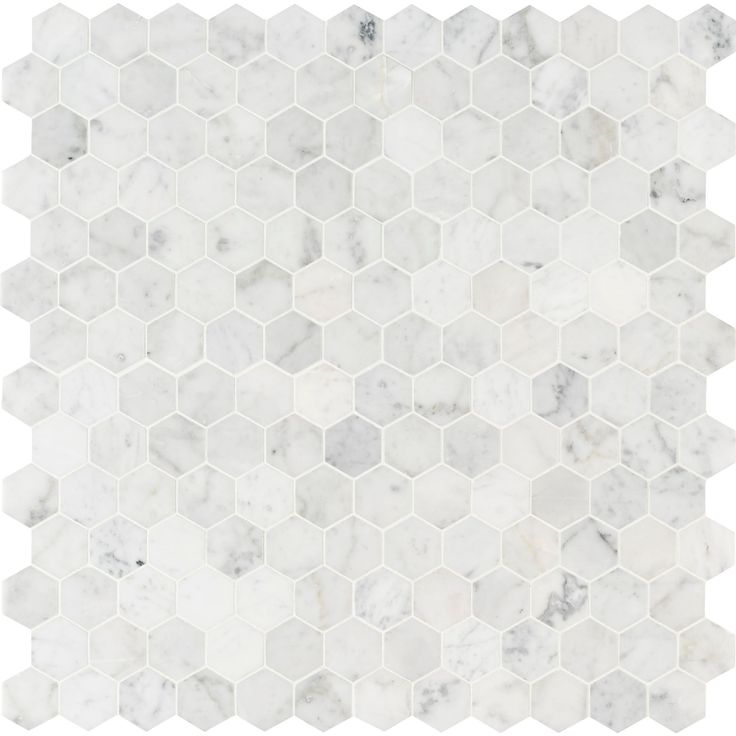 Carrara White Hexagon 12 in. x 12 in. x 8mm Honed Marble Mesh Mounted Mosaic Tile (9.8 sq. ft./ case)