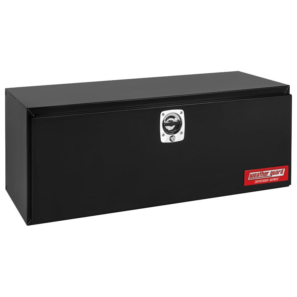 Weather Guard 48 Matte Black Aluminum  Underbody Truck Tool Box - Super Arbor