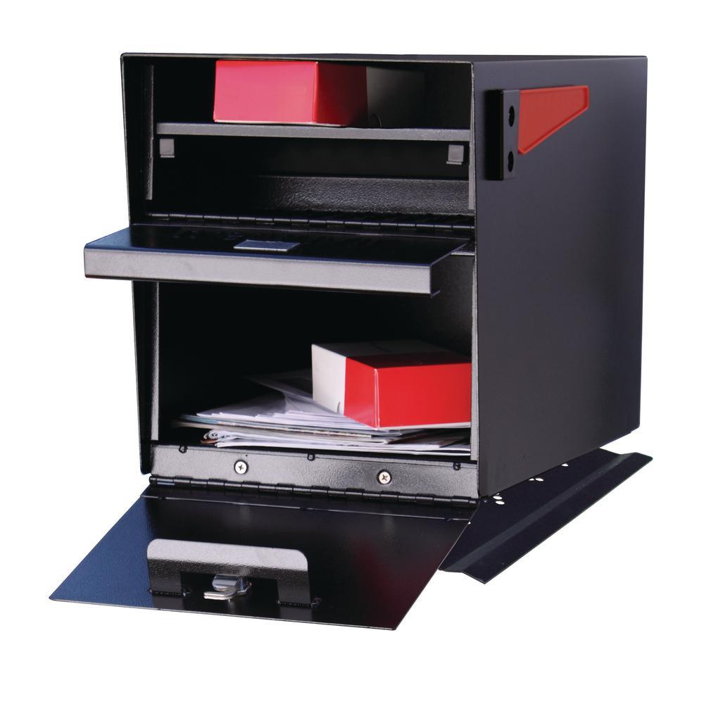 Locking Post Mount Mailbox with High Security Reinforced Patented Locking System, Black - Super Arbor