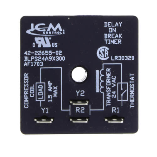 Rheem 42-22655-02 relay - front view (Product Type: Relay)
