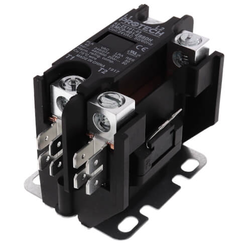 Rheem 42-25101-03 contactor - front view (Type: 1 Pole Contactor; Voltage: 24V)
