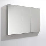 Fresca 49-in x 36-in Surface/Recessed Mount Mirror Mirrored Medicine Cabinet