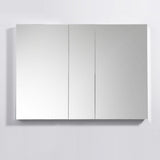 Fresca 49-in x 36-in Surface/Recessed Mount Mirror Mirrored Medicine Cabinet