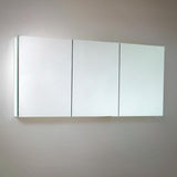 Fresca 59-in x 26-in Surface/Recessed Mount Mirror Mirrored Medicine Cabinet