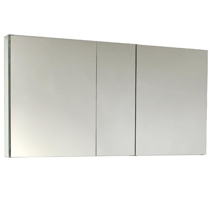 Fresca 49-in x 26-in Surface/Recessed Mount Mirror Mirrored Medicine Cabinet