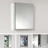 Fresca 20-in x 26-in Surface/Recessed Mount Mirror Mirrored Medicine Cabinet