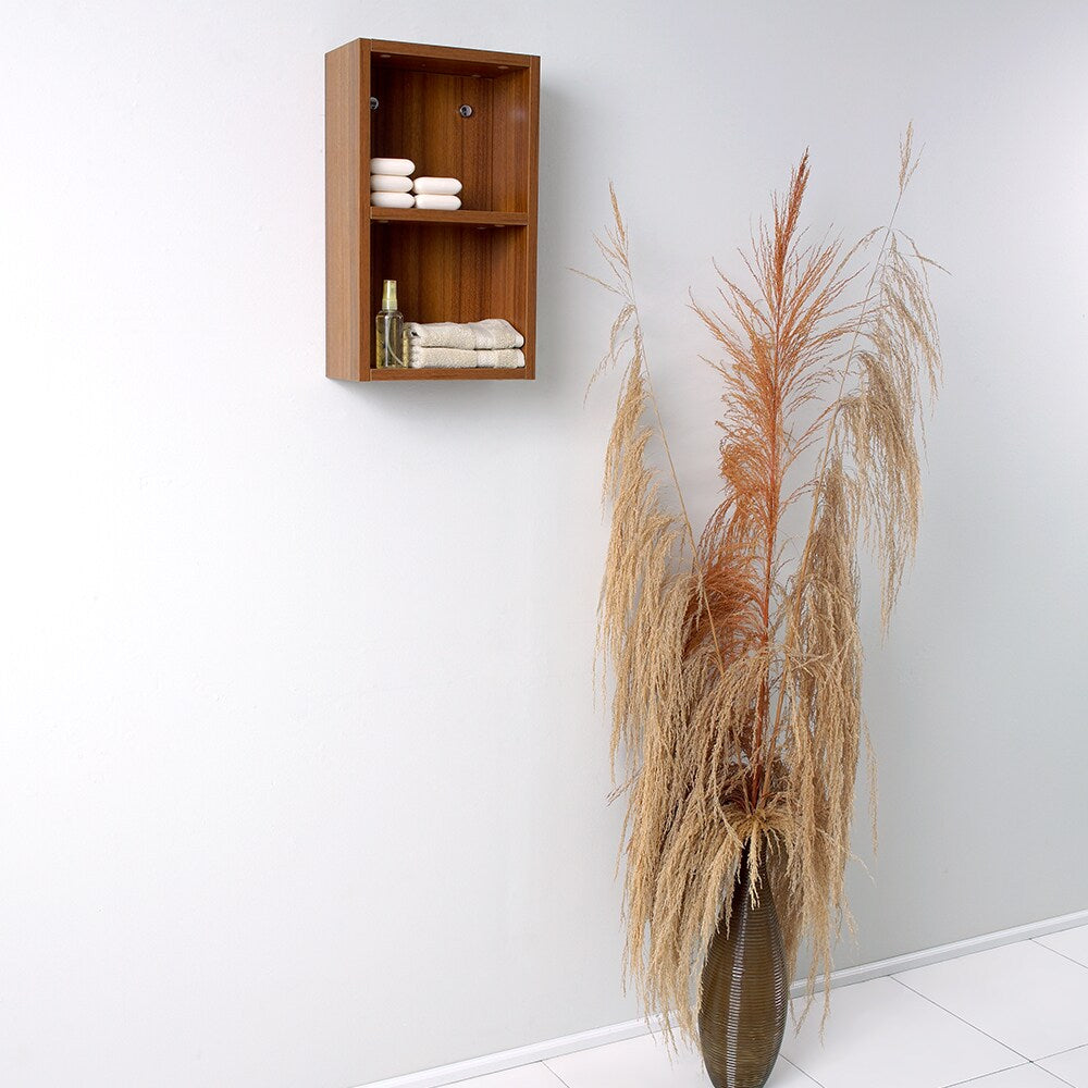 Fresca Senza 11.9-in x 19.65-in x 5.9-in Teak Bathroom Wall Cabinet
