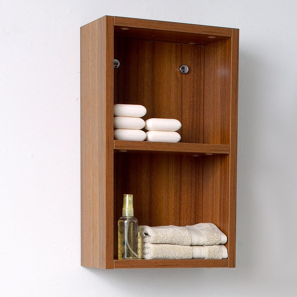 Fresca Senza 11.9-in x 19.65-in x 5.9-in Teak Bathroom Wall Cabinet