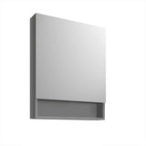 Fresca 24-in x 33.5-in Fog Free Surface Mount Gray Mirrored Medicine Cabinet