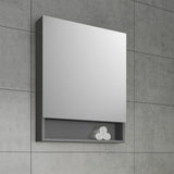Fresca 24-in x 33.5-in Fog Free Surface Mount Gray Mirrored Medicine Cabinet