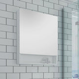 Fresca 24-in x 33.5-in Fog Free Surface Mount White Mirrored Medicine Cabinet