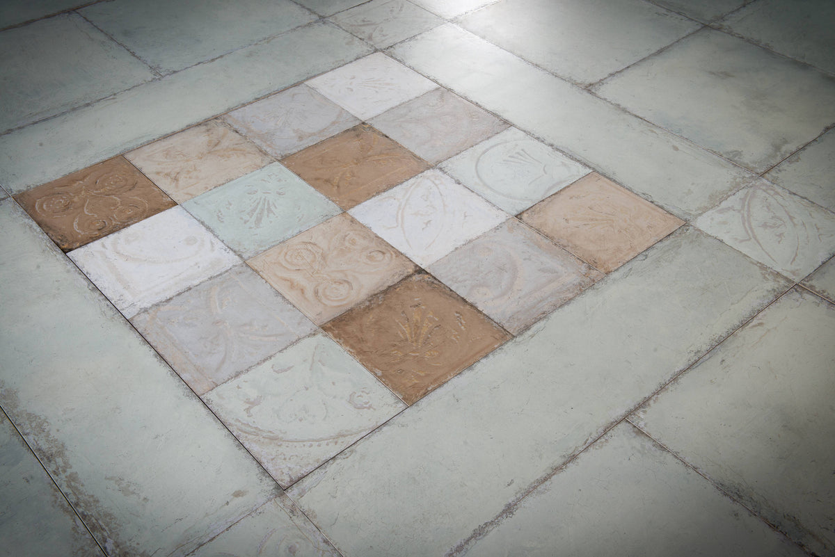 Giorbello (Sample) Sassuolo Tiles Gray Relief 12-in x 12-in Glazed Porcelain Stone Look Floor and Wall Tile