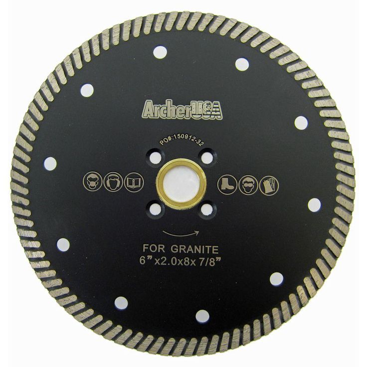Archer USA 4.5 in. Narrow Turbo Diamond Blade for Granite Cutting
