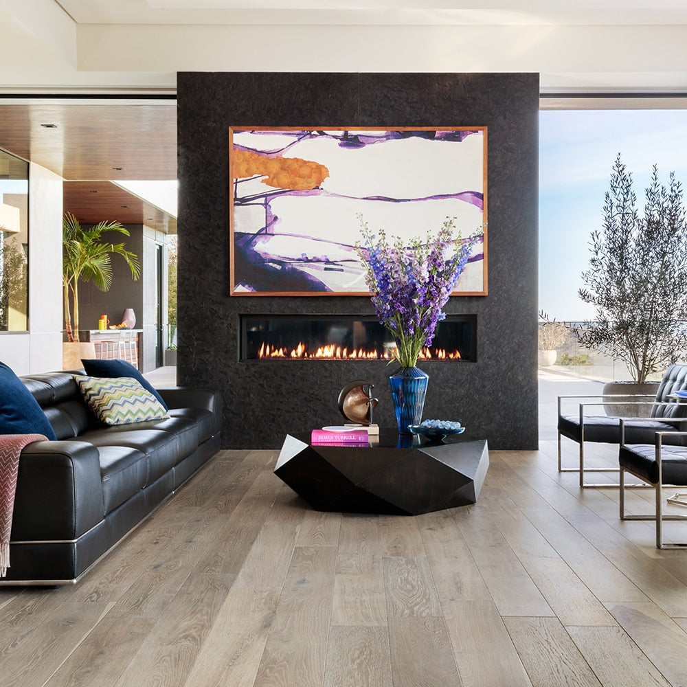 Villa Barcelona French oak Raval hardwood flooring — installed room view