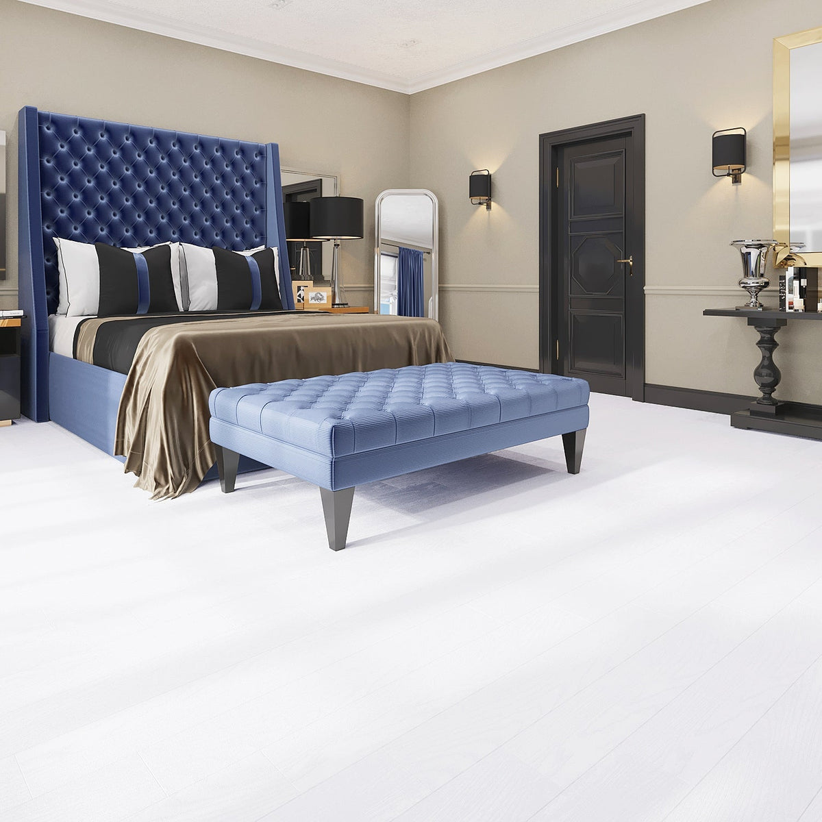 Lucida USA BaseCore Blanc White 12-mil x 6-in W x 36-in L Waterproof Peel and Stick Vinyl Plank Flooring (54-sq ft/ Carton)
