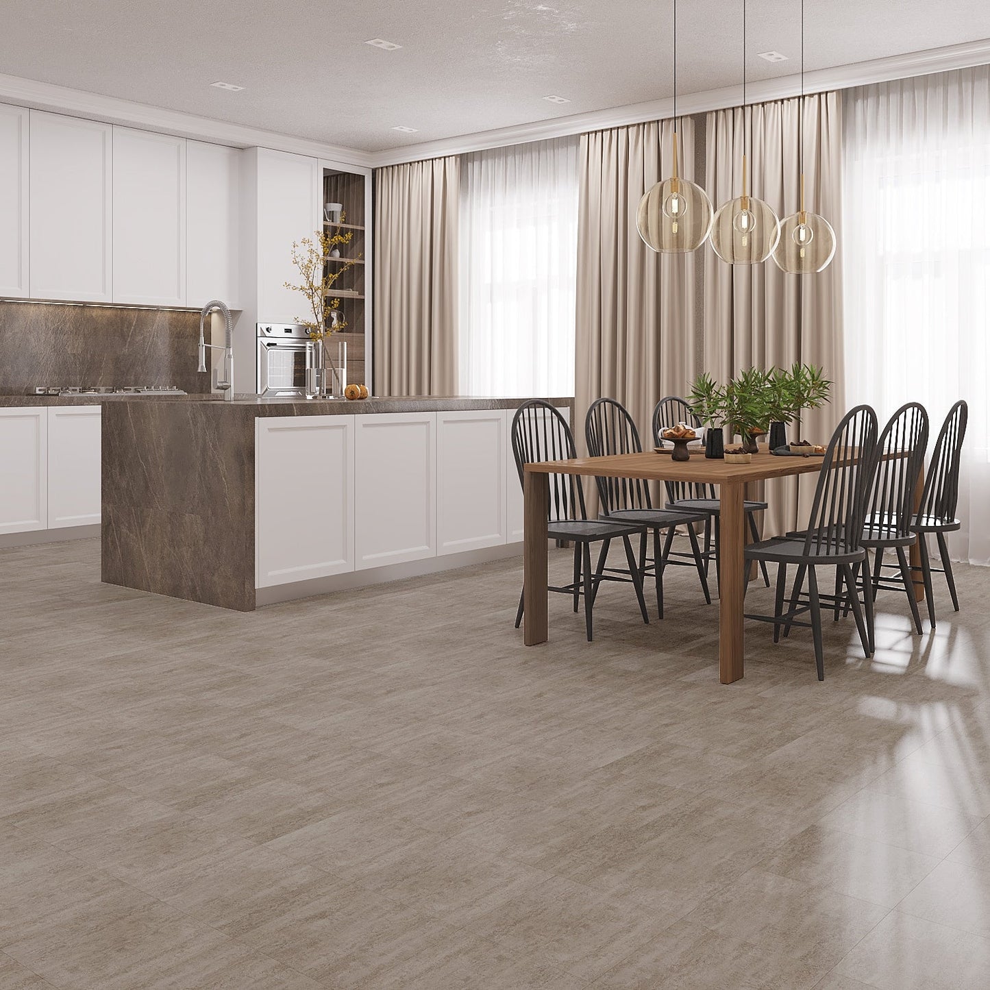 Lucida USA BaseCore Cement 12-in x 12-in Waterproof Peel and Stick Luxury Flooring (36-sq ft)