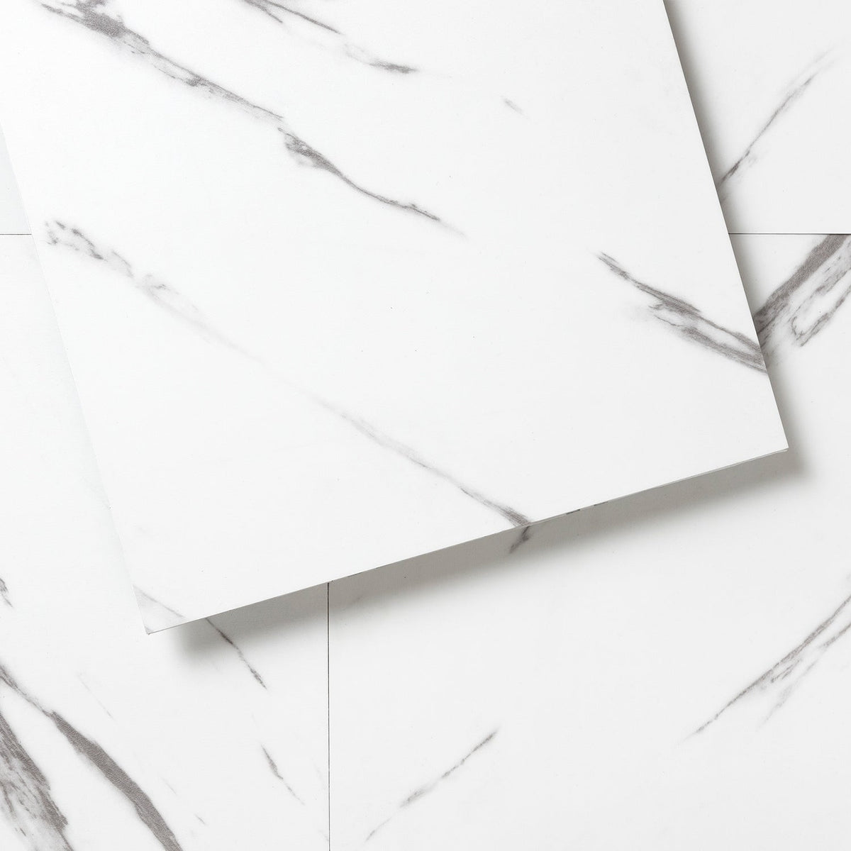Lucida USA Marble White Stone Look 12-mil x 12-in W x 12-in L Waterproof Peel and Stick Vinyl Tile Flooring (36-sq ft/ Carton)