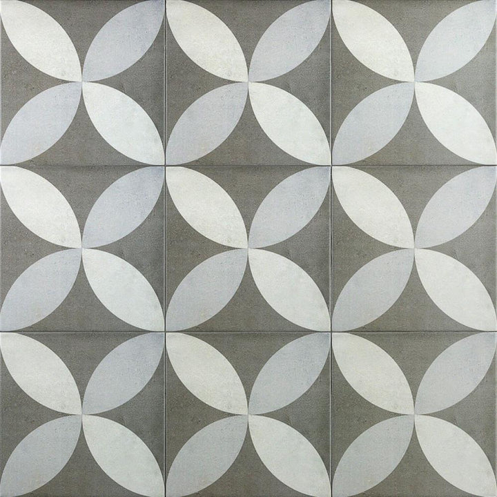 Artmore Tile Magnifico Dark Gray 9-in x 9-in Glazed Porcelain Encaustic Floor and Wall Tile product image