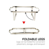 8 Qt. Foldable Frame Stainless Steel Chafing Dish Buffet Chafer Complete (Set of 4)
