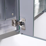 Fresca 49-in x 36-in Surface/Recessed Mount Mirror Mirrored Medicine Cabinet