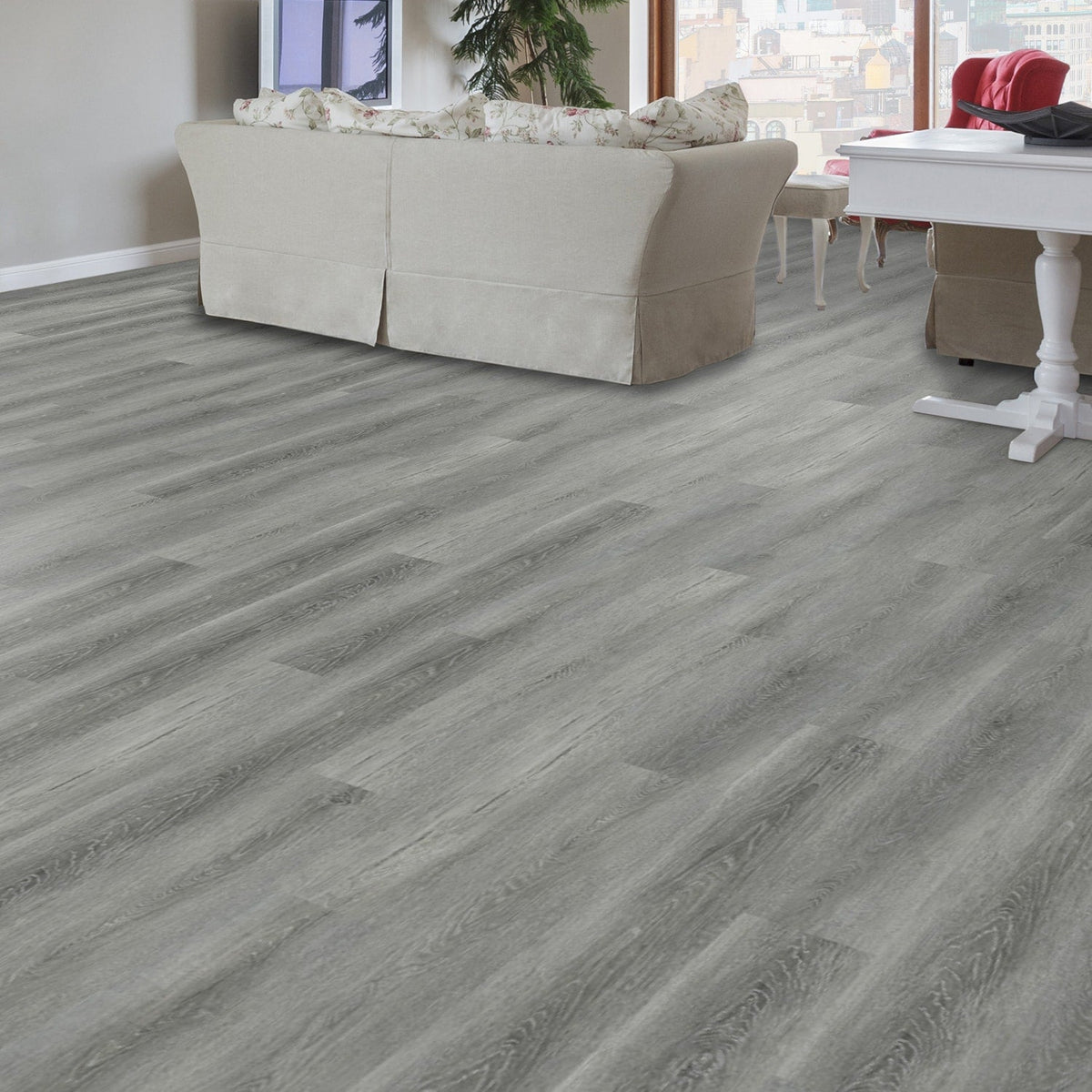Lucida USA MaxCore Pro Greywolf Gray 20-mil x 7-3/32-in W x 48-in L Waterproof Interlocking Luxury Vinyl Plank Flooring (24.5-sq ft/ Carton)