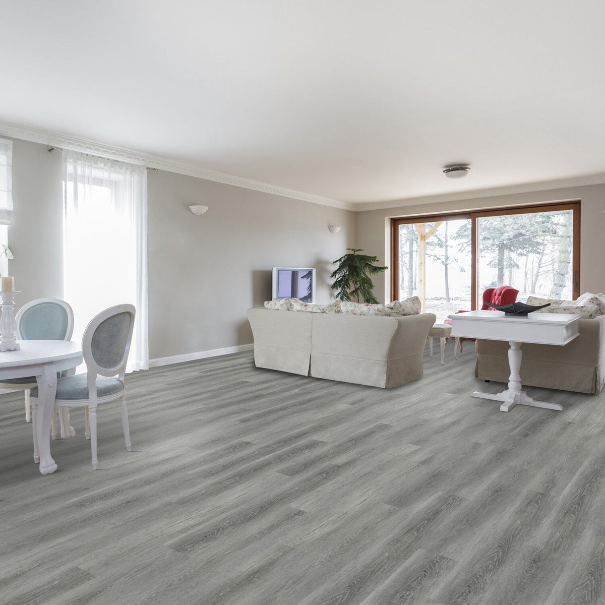 Lucida USA MaxCore Pro Greywolf Gray 20-mil x 7-3/32-in W x 48-in L Waterproof Interlocking Luxury Vinyl Plank Flooring (24.5-sq ft/ Carton)