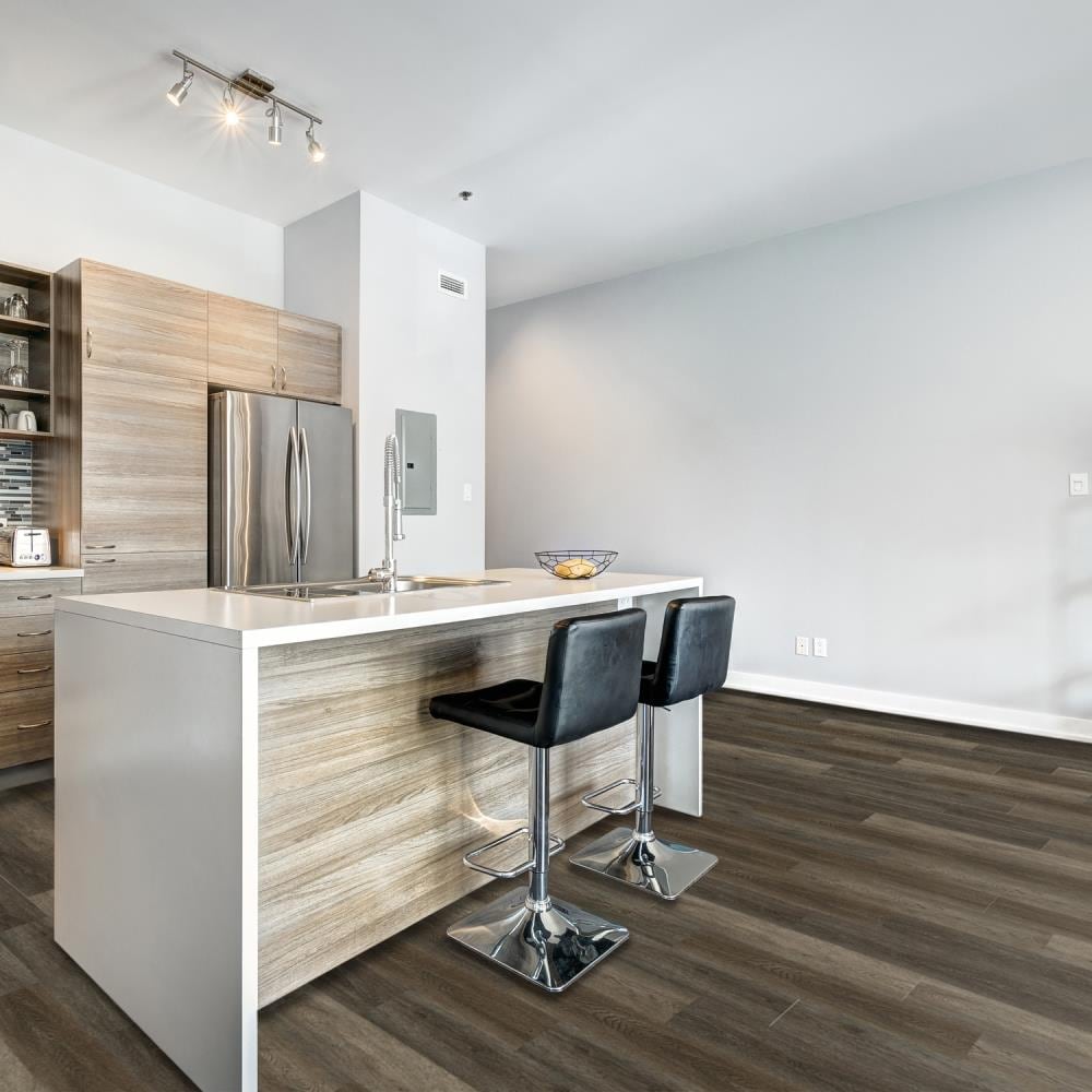 Lucida USA TruCore Bark 7-3/32-in W x 48-in L x 4-4/5-mm Waterproof Interlocking Luxury Vinyl Plank Flooring, 20-mil Wear Layer (24.5-sq ft Carton)