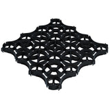 22 in. x 22 in. x 1 in. Black Slim Grid Plastic Pavers (12-Pavers/40.5 sq. ft.) - Super Arbor