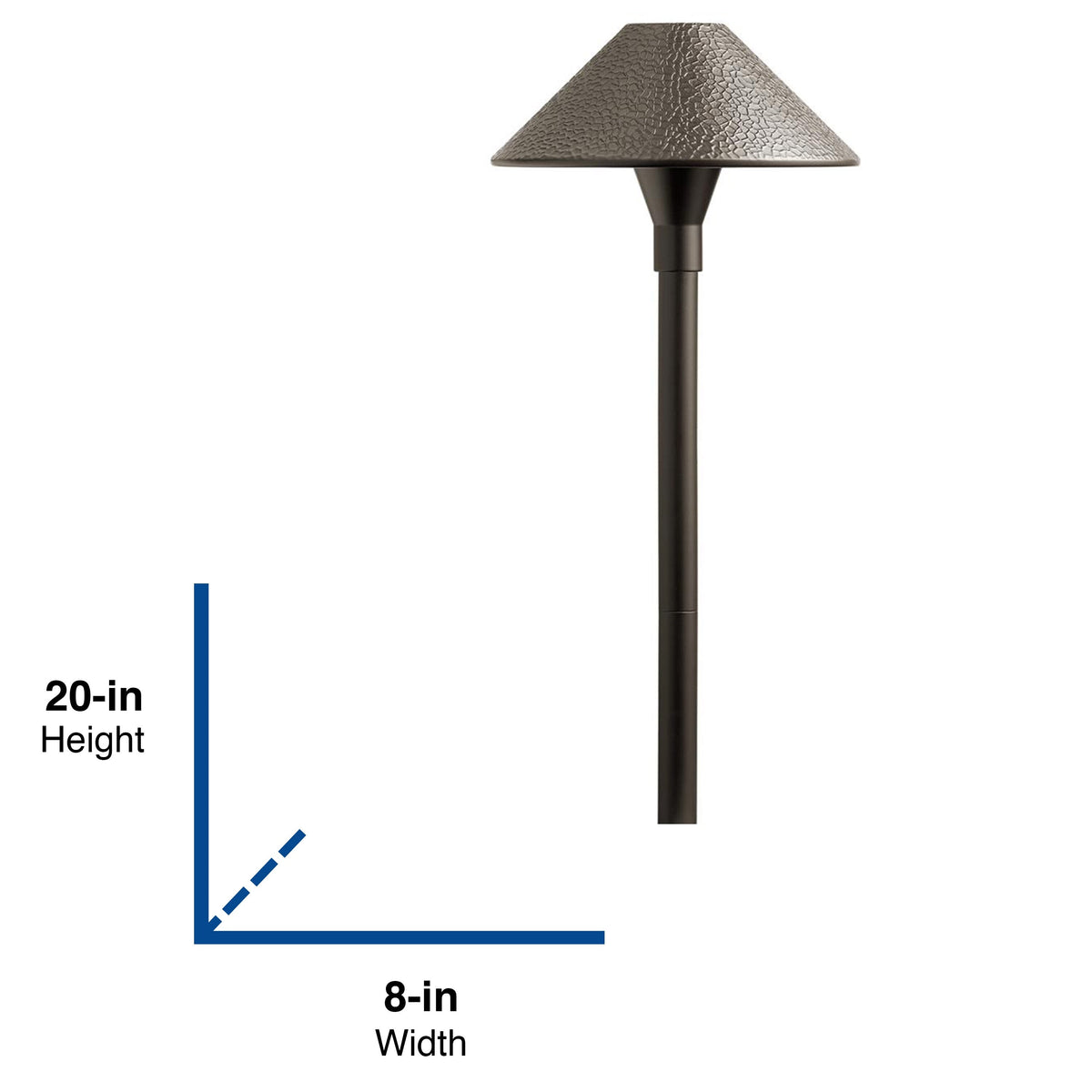 Kichler 3-Watt Olde Bronze Low Voltage Hardwired LED Path Light, 200 Lumens, 3000K