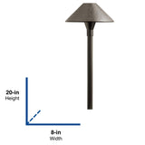 Kichler 3-Watt Olde Bronze Low Voltage Hardwired LED Path Light, 200 Lumens, 3000K