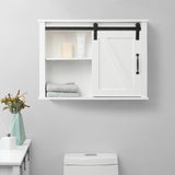LuxenHome 21.17-in x 19.69-in x 7.8-in White Bathroom Wall Cabinet
