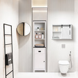 LuxenHome 21.17-in x 19.69-in x 7.8-in White Bathroom Wall Cabinet