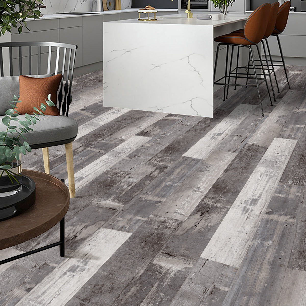 Deco Products Colors Mambo High Variation 6-in W x 36-in L x 2-mm Waterproof Glue-Down Luxury Vinyl Plank Flooring, 8-mil Wear Layer (30-sq ft Carton)