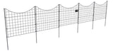 Zippity Outdoor Products 4 Panels 1 Gate 2-ft H x 2-ft W Black Galvanized Iron Scallop No Dig Garden Fence Gate Kit
