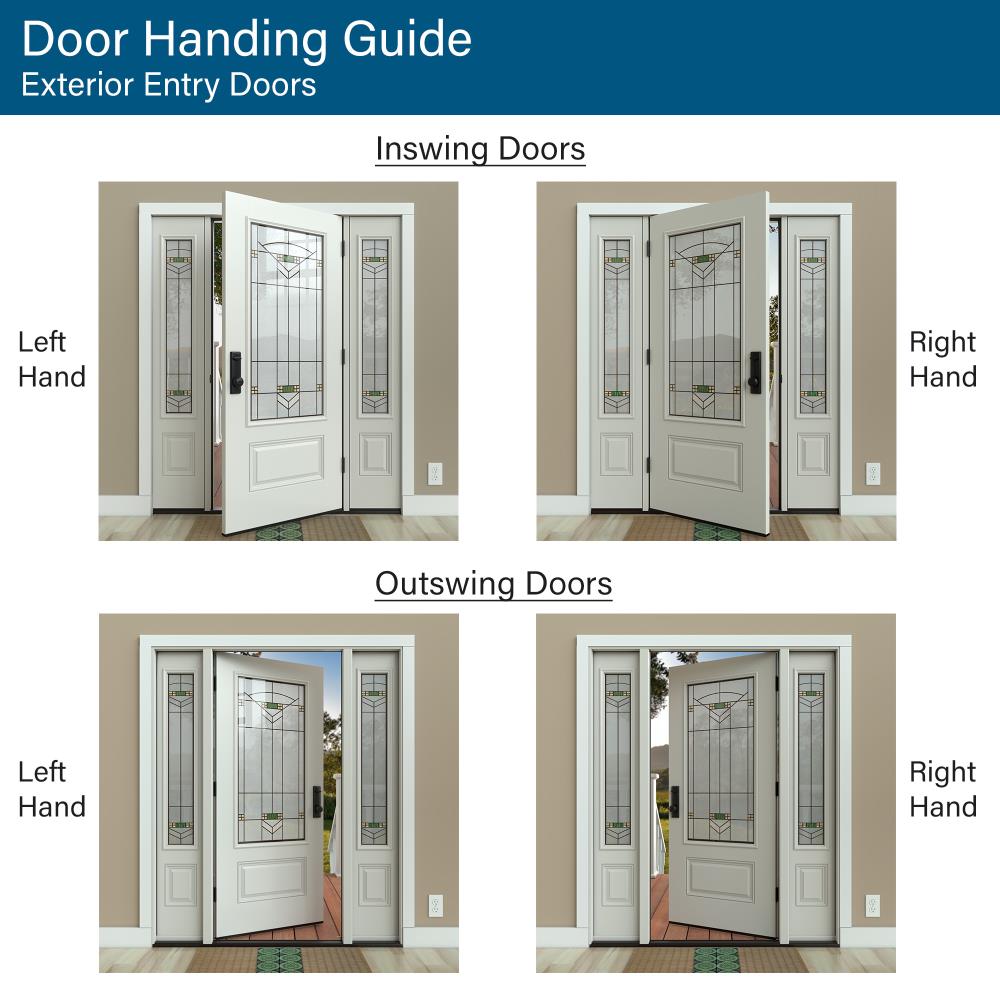 JELD-WEN 36-in x 80-in Fiberglass Craftsman Right-Hand Inswing Hazelnut Stained Prehung Single Front Door with Brickmould