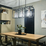 Kichler Kitner 3-Light Black and Antique Copper Industrial Dry Rated Chandelier