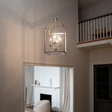 Kichler Larkin 6-Light Brushed Nickel Transitional Lantern Medium Hanging Pendant Light